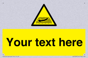 Custom Warning strong river flows